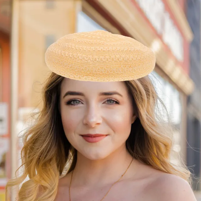 Béret Chapeau D'été Vintage En Coton Voyage Manquer De Paille Tisser