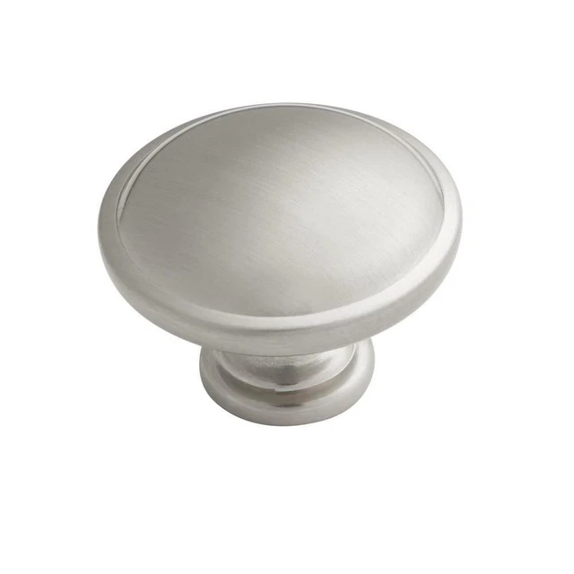 Everbilt 1.26 in. Satin Nickel Round Mushroom Cabinet Knob (50-Pack)