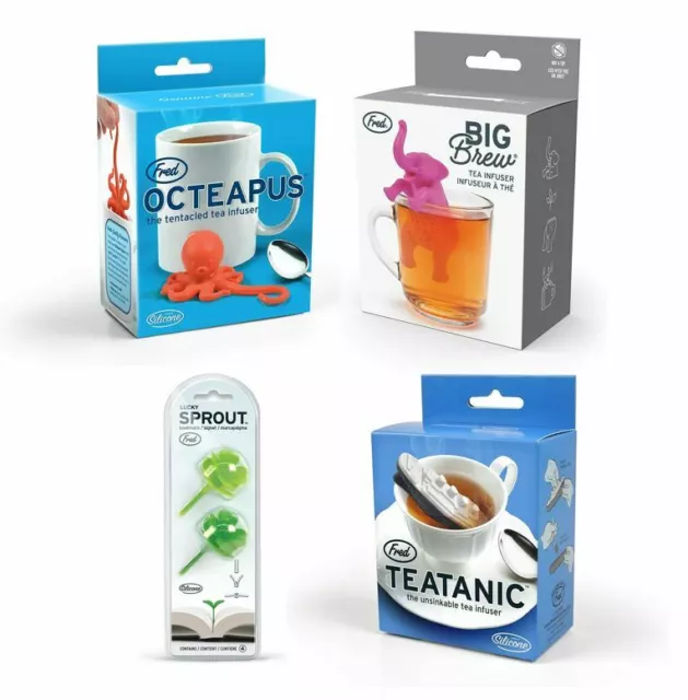 Fred Tea Infuser & Bookmark Novelty Lucky Gift Bundle Xmas Gift Stocking Fillers