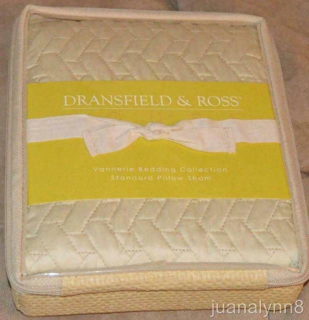 1 DRANSFIELD & ROSS Vannerie Straw STANDARD SHAMS NEW Neiman Marcus Horchow