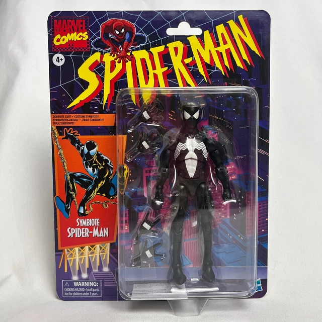 MARVEL LEGENDS RETRO Series Symbiote SpiderMan 6Inch Scale Action Figure NEW EUR 61,37