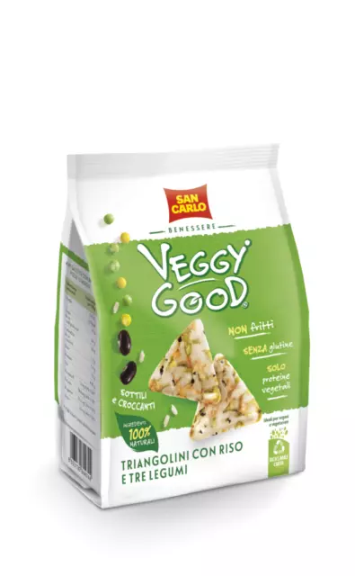 San Carlo Veggy Good Gallette con Riso e Tre Legumi 65g Snack Vegano