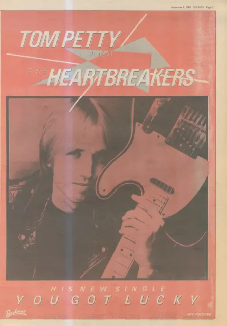 Anew20 Advert 15X11 Tom Petty And The Heartbreakers : You Got Lucky Single