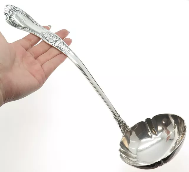 TIFFANY & CO. Antique Victorian 1884 Silver-Tone Regent Solid Soup Ladle 12"