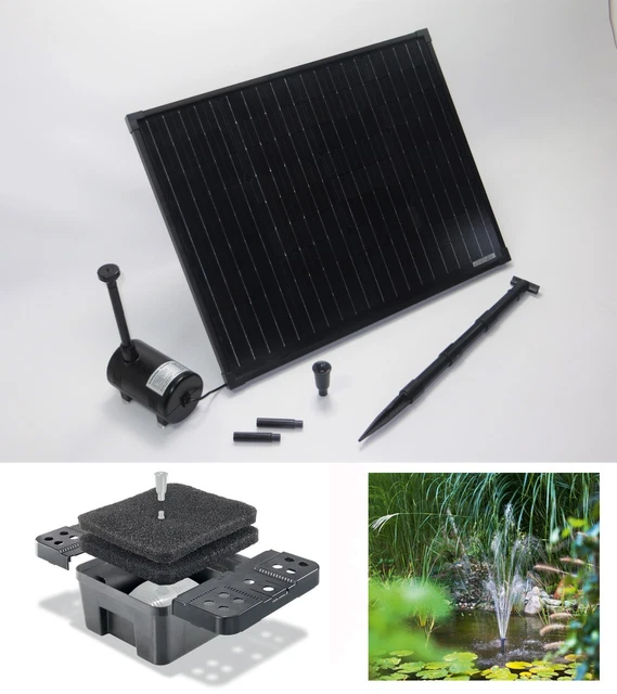50W SOLARPUMPE TEICH Pumpe Gartenteichpumpe Solar Tauchpumpe Filter