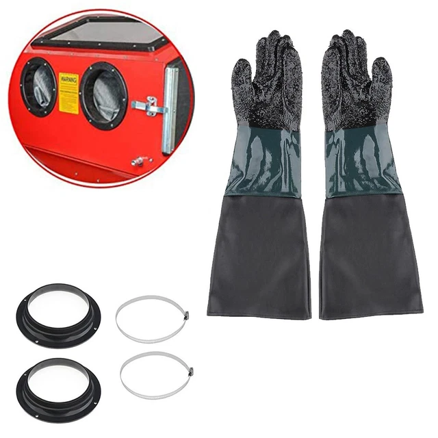 Sabbiatura Guanti e Maniche Particella Superficie Cotone Fodera 5 Set Pezzi