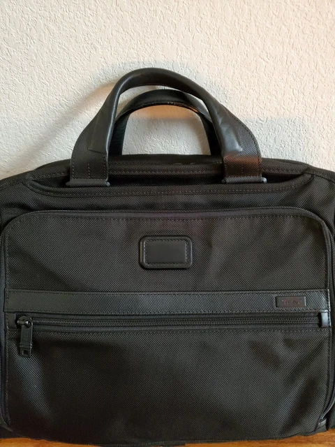 TUMI Alpha 2 Black Nylon Organizer Briefcase - 26132D2