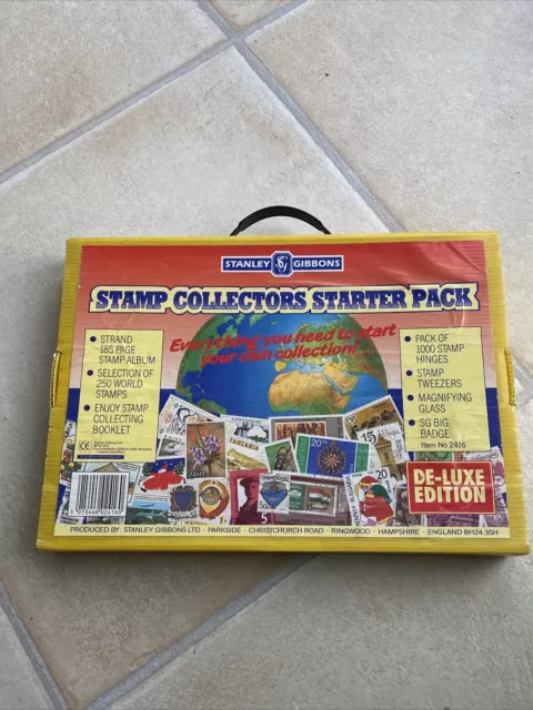 Stanley Gibbons Stamp Collectors Starter Pack : Album, Stamps, Hinges, Tweezers