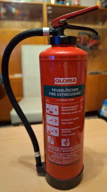 Gloria 6l Schaum Feuerlöscher leer zum Basteln oder Dekozwecke