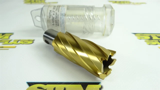 New! Hougen Hss+ Tin Rotabroach Cutter 1-1/16" Dia X 2" Doc ^