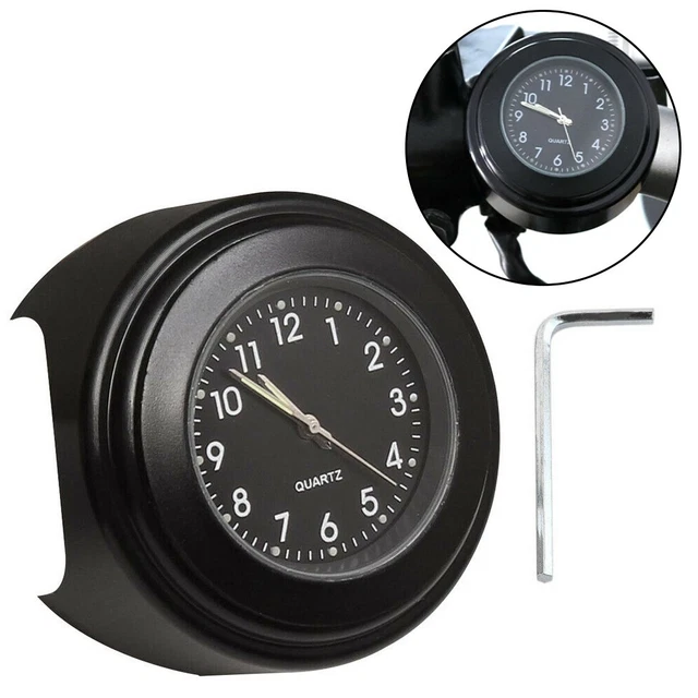Universel Guidon Moto Horloge Montres 7/8 " Noir