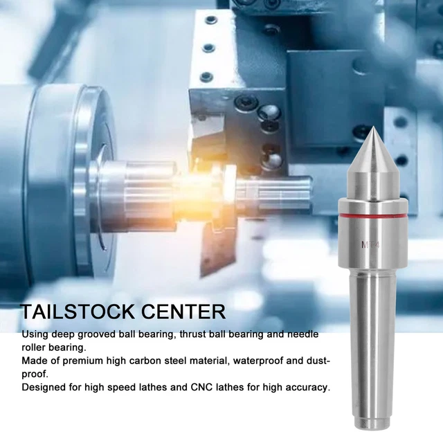Lathe Live Center Revolving MT4 High Carbon Steel 60°Morse Taper Turning Tool