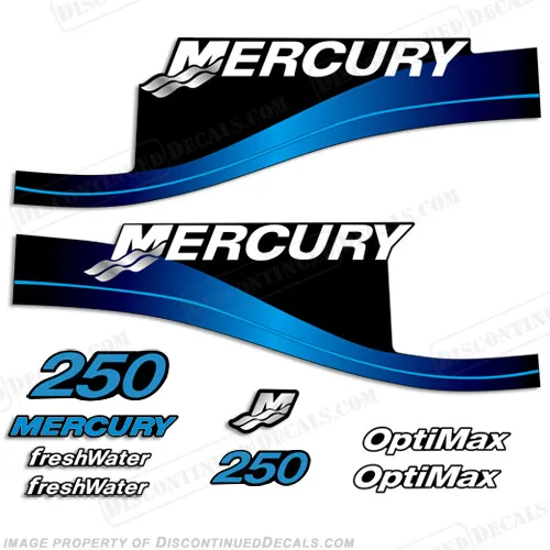 Fits Mercury 250hp Decal Kit - 1999-2004 - Optimax Freshwater