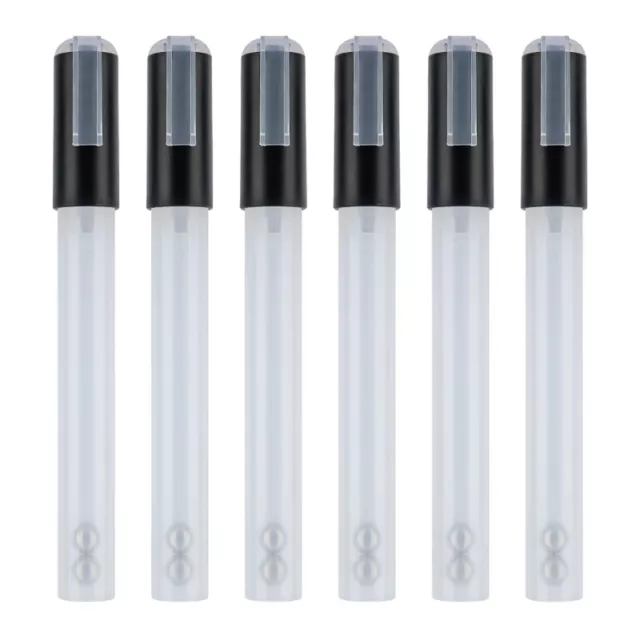6 Pieces Empty Refill Paint Markers Paint Pen Clear Pen Tube for Painting