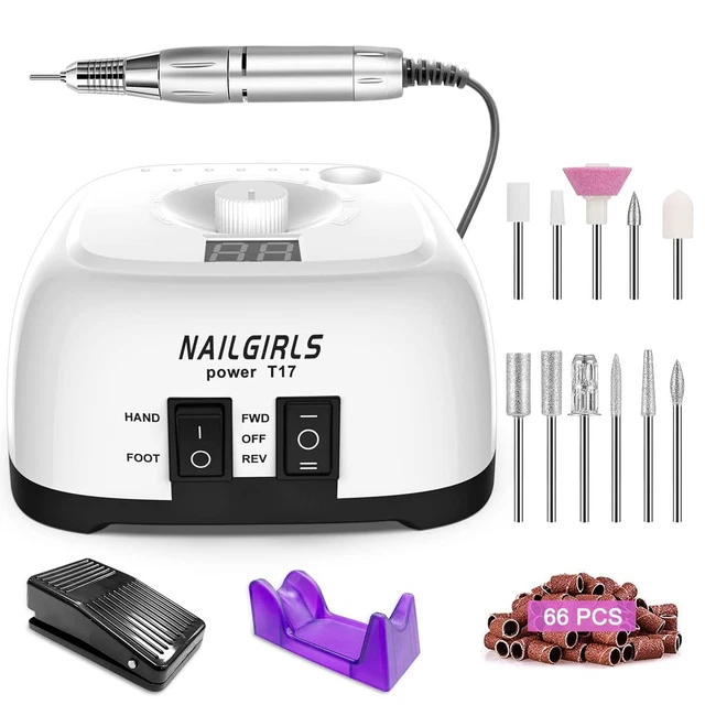 ENGERWALL Elektrische Nagelfräse 35000 U/min - Mit Touch-Tasten, LCD Display & Viel Zubehör
