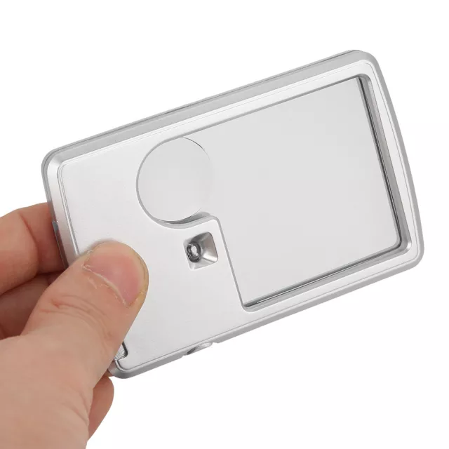 Taschen-LED Vergrößerungsglas Kreditkartenlupe mit Tasche LED Vergrößerung 2