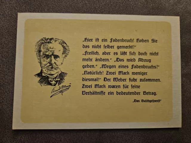 Gedenkkarte Karl May von 1987 - Auszug vom "Das Buschgespenst"