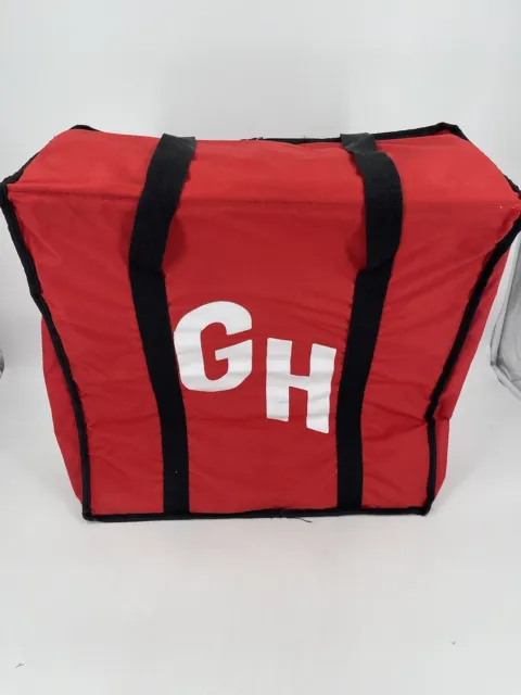 Grubhub Large 20"x20"x10" Insulated Food Delivery Carrying Tote Bag Red - Used