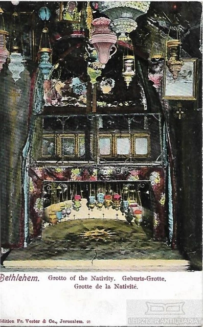 AK Bethlehem. Geburts-Grotte ca. 1913, Postkarte. Serien Nr, ca. 1913