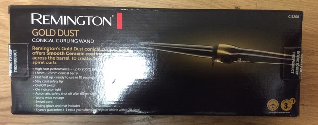 REMINGTON GOLD DUST Conical Curling Wand Up To 200 oC Brand New Sealed 27.90 PicClick UK