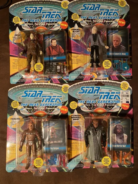 LOT of 4 Star Trek Next Generation Figurines *Brand new!* Vorgon McCoy Lore Worf