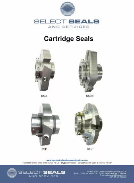 Select Seals Cartridge Mechanical Seal 1 7/8" S145 - Silicon vs Silicon Carbide