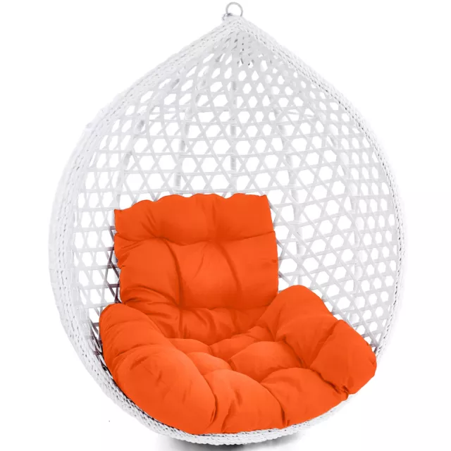 Coussin pour Fauteuil Suspendu Panier Avec Dos 2-teiliges Set Amusement Orange