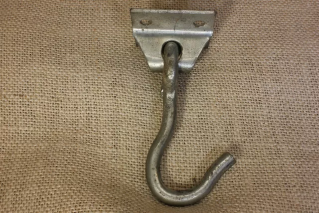 Old Swivel Plant Hook Porch Steel Hanger Rustic 1 3/4 X 3 3/4” Vintage