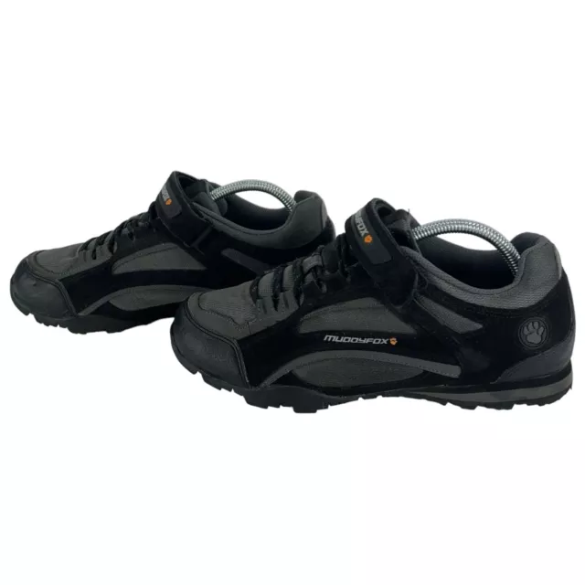 Muddyfox Black Grey Lace Up Full Cycling Shoes Tour 100 Trainers | Used