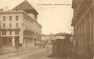 Cpa Maroc Casablanca Boulevard De La Gare