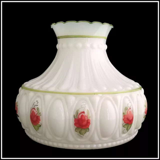 M757 10 INCH RED ROSES LAMP SHADE fits ALADDIN B&H MILLER RAYO ROCHESTER LAMPS