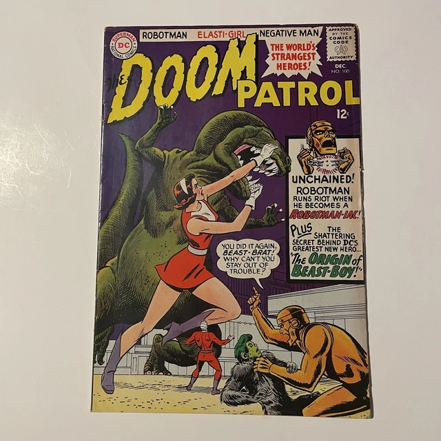 Doom Patrol #100 | Origin of  Beast Boy | 1965 |  VG/F