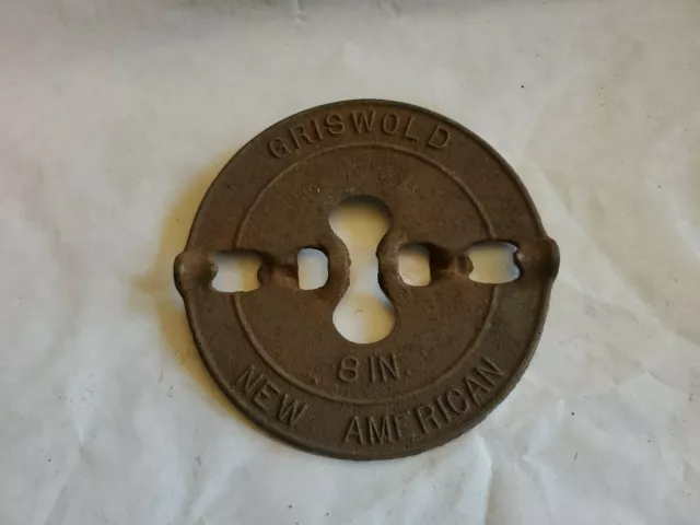 Antique Griswold 8" New American Stove Damper