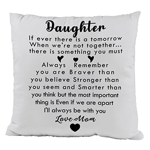 to My Dear Daughter I'll Always be with You Soft Throw Pillow Cover Cushion