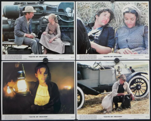 Days Of Heaven 1978 ORIGINAL 8X10 MINT LOBBY CARD SET RICHARD GERE BROOKE ADAMS