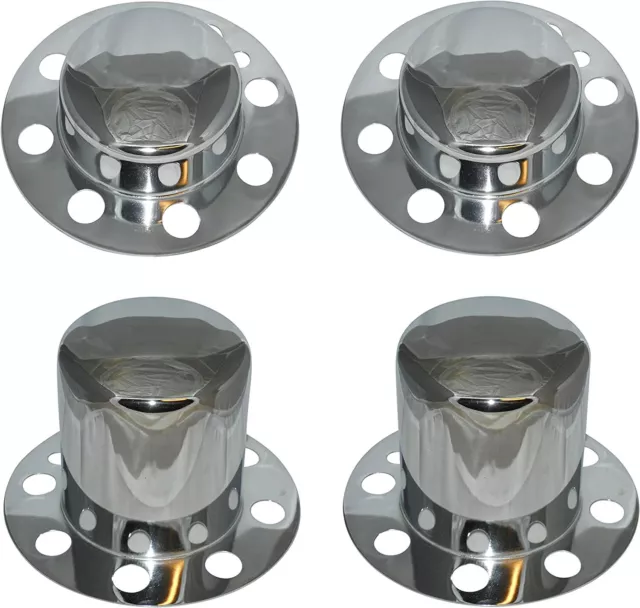 Eagle Alloys Dually Wheel Rim Center Cap Set No Logo Chrome Replaces 3108 3109