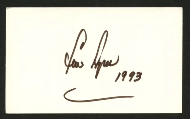 Lew Ayres d1996 signed autograph auto 3x5 index card Actor Dr. Kildare R005