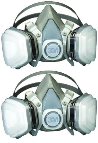 3M 07193 Dual Cartridge Respirator Assembly Organic Vapor, Large (2 PACK)