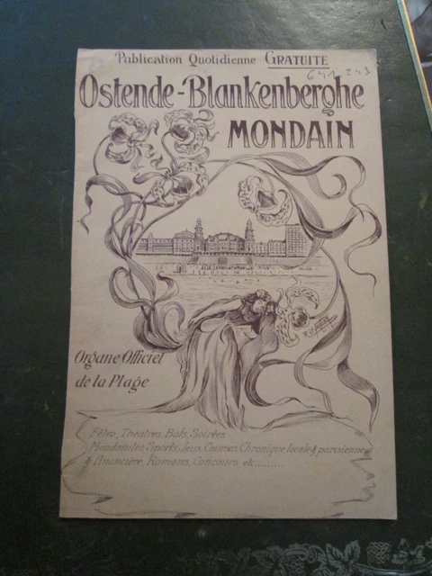 Ostende-Blankenberghe Mondain, Organe Officiel de la Plage
