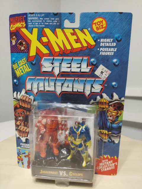 Marvel X-Men Steel Mutants Juggernaut vs Cyclops Toy Biz Figures FACTORY SEALED