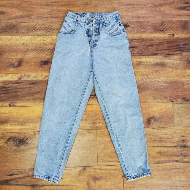 Vintage Zena Jeans Womens Denim Size 3 Blue Mom High Rise Cotton 25x27