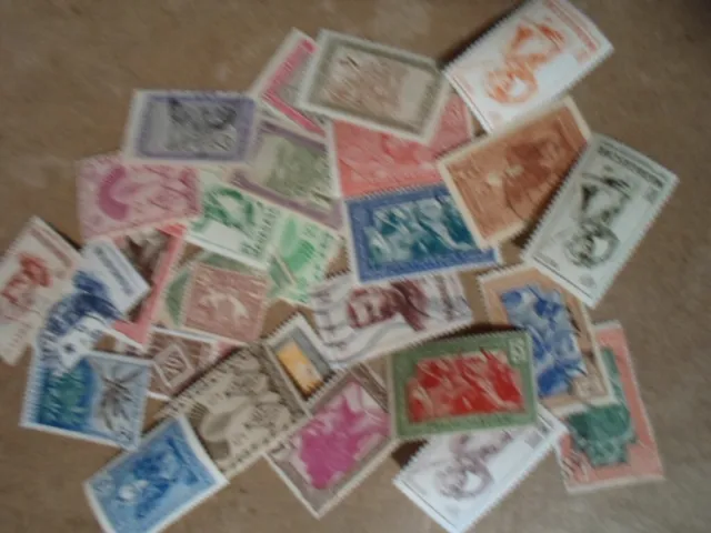 Collection lot 30 different stamps of old French Madagascar all pre 1958