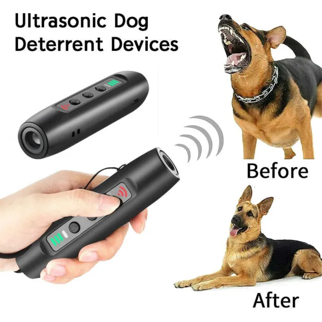 Ultrasonic Anti Barking Device Dog Repeller Bark Deterrent Trainer Rechargeable