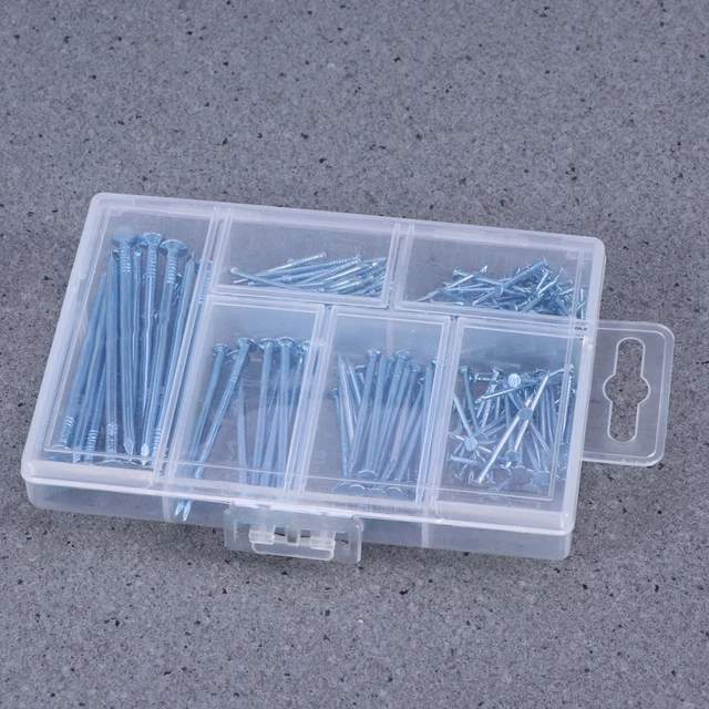 240 PCS Brad Nägel Sortiment Sargnägel Nagelschellen Kleiner