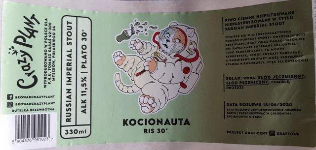 Beer label - cat