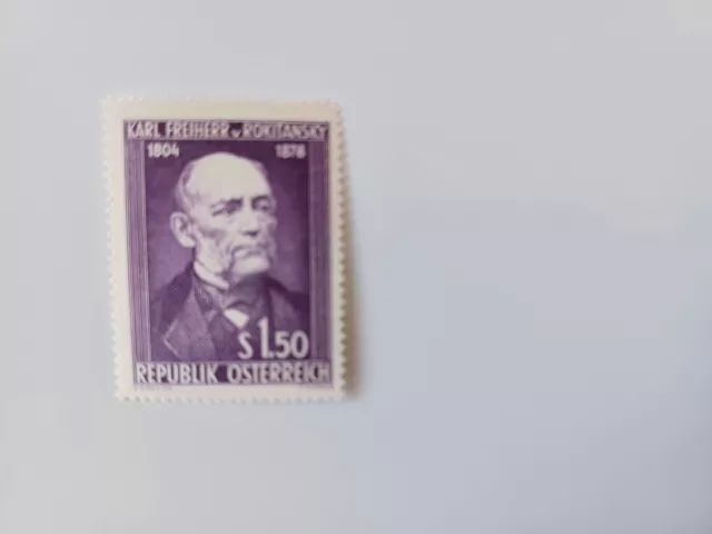 Briefmarke Österreich 1954 Mi 997  Karl Freiherr v. Rokitansky postfrisch