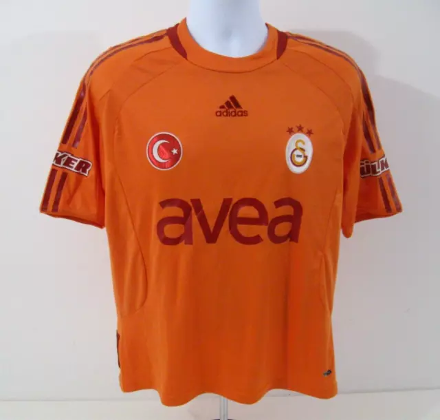 Galatasaray SK 2008/09 BAROS #15 Away Shirt Jersey Adidas Orange Size S Mens