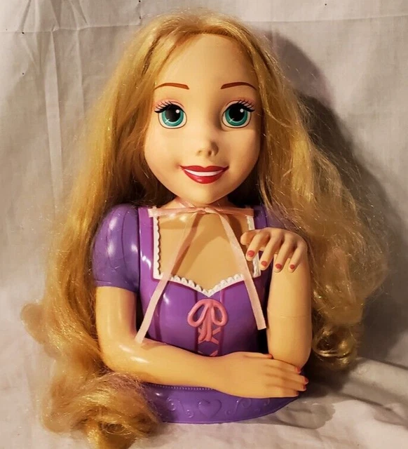 PRINCESS RAPUNZEL DELUXE Styling Head Bust Long Shimmer Hair Toy 12