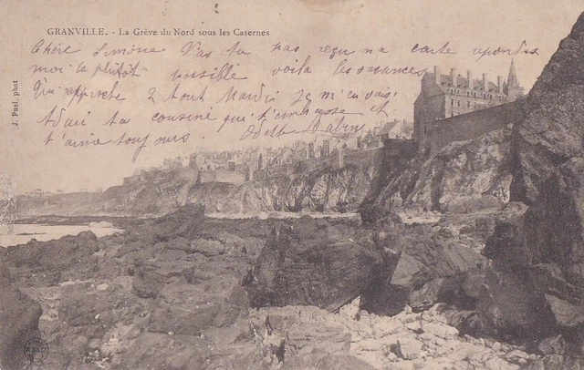 CPA 50 Env. St Pair/Mer Donville GRANVILLE La Grève du Nord ss les Casernes 1904