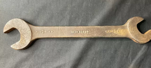 Vintage Used Lion Brand 7/8 11/16 Bsf 5/8 3/4 W Spanner Wrench Open Ended Tool